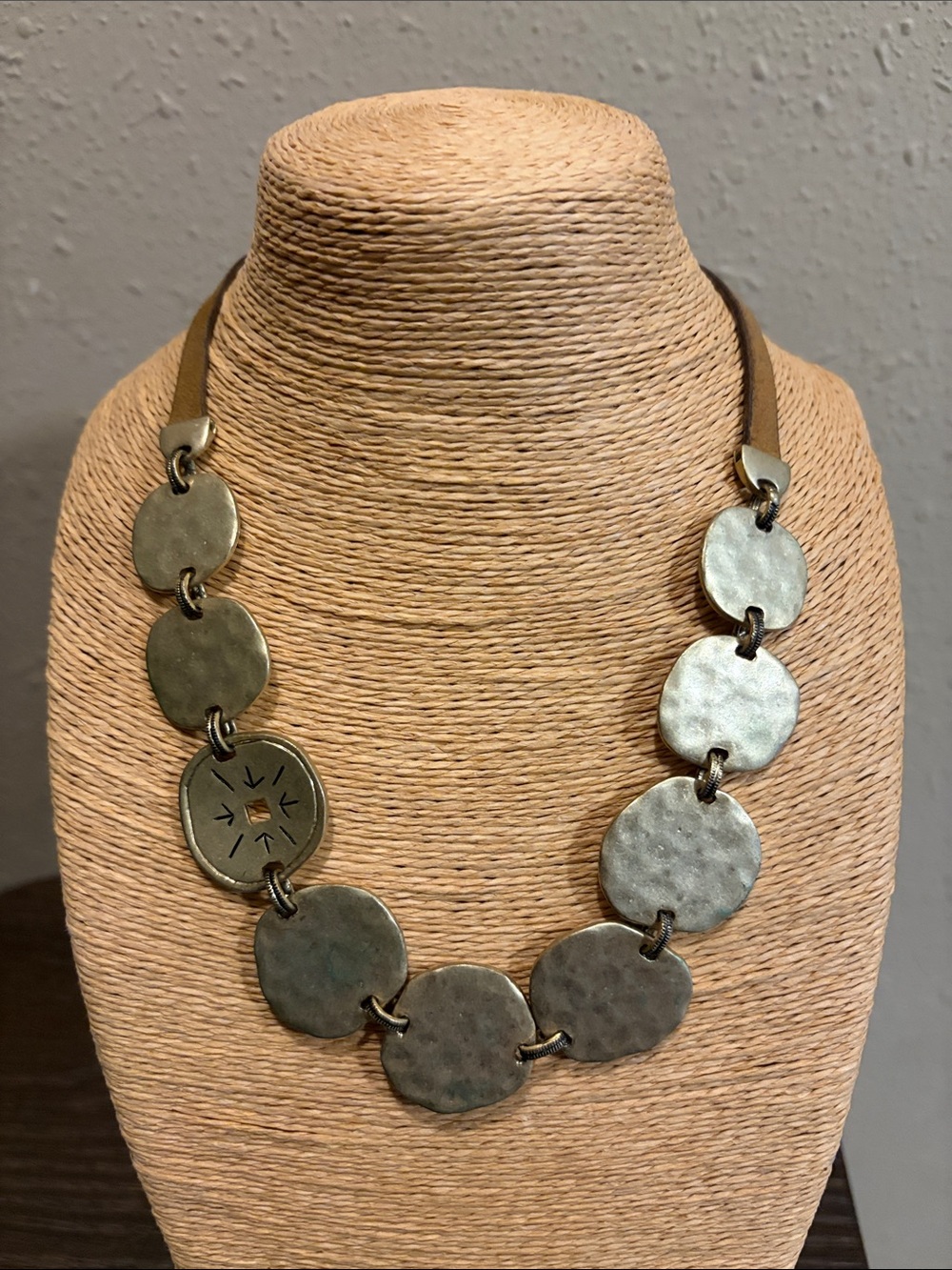 Sigrid Olsen Hammered Disc Necklace - Aged bronze  Tone